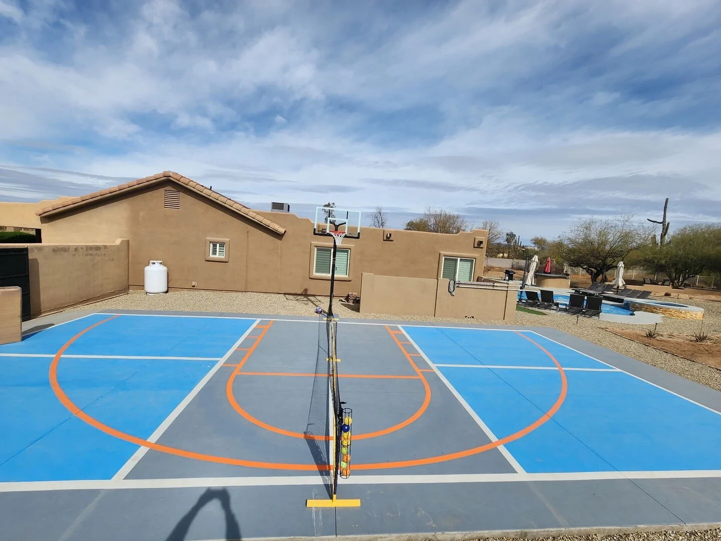 Basketball and sports court at an Arizona vacation rental