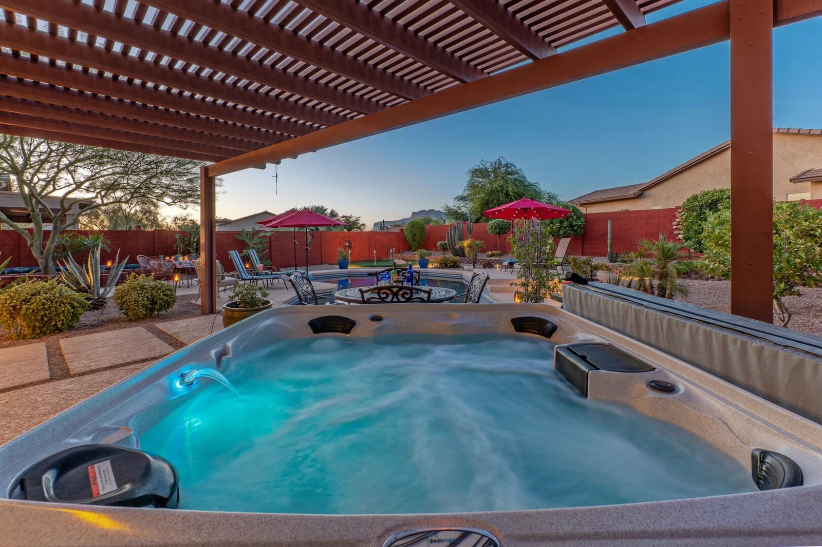 Above ground hot tub